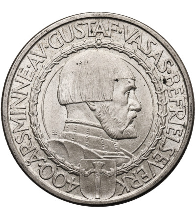 Sweden. 2 Kronor 1921, 400th Anniversary of Gustaf Vasa's Liberation War