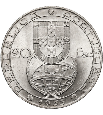 Portugal. 20 Escudos 1953, 25th Anniversary of the Financial Reform