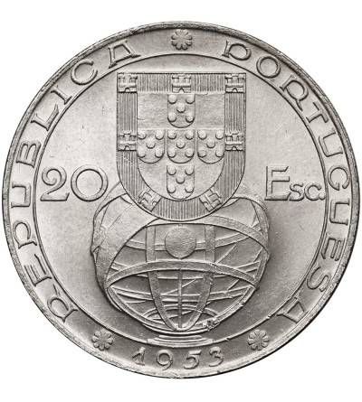 Portugal. 20 Escudos 1953, 25th Anniversary of the Financial Reform