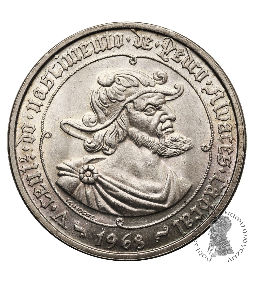 Portugal. 50 Escudos 1968, 500th Anniversary of the Birth of Pedro Alvares Cabral