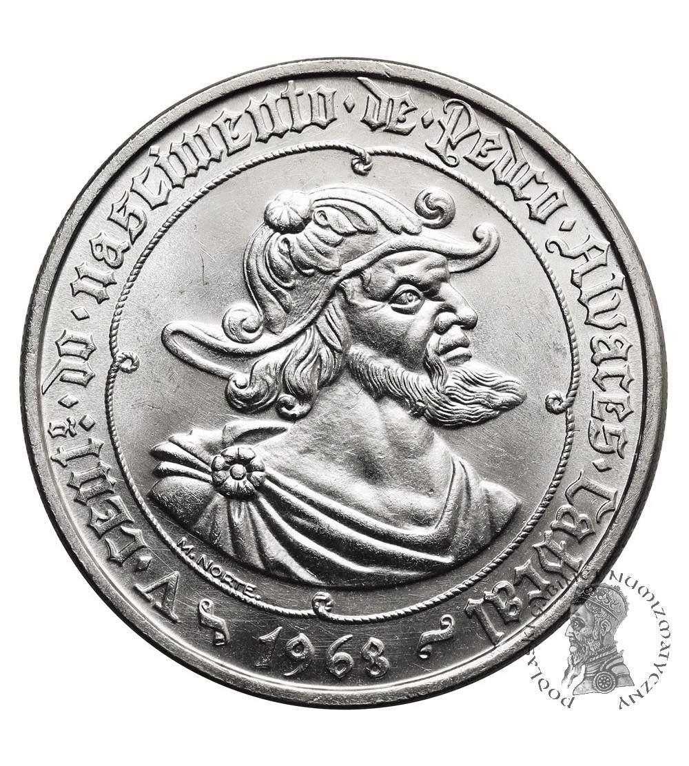 Portugal. 50 Escudos 1968, 500th Anniversary of the Birth of Pedro Alvares Cabral