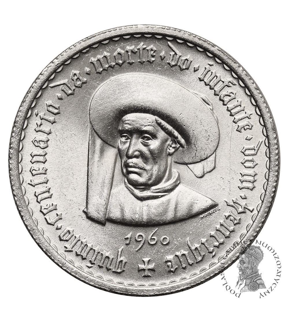 Portugal. 5 Escudos 1960, 500th Anniversary of the Death of Infante D. Henrique (Prince Henry the Navigator)