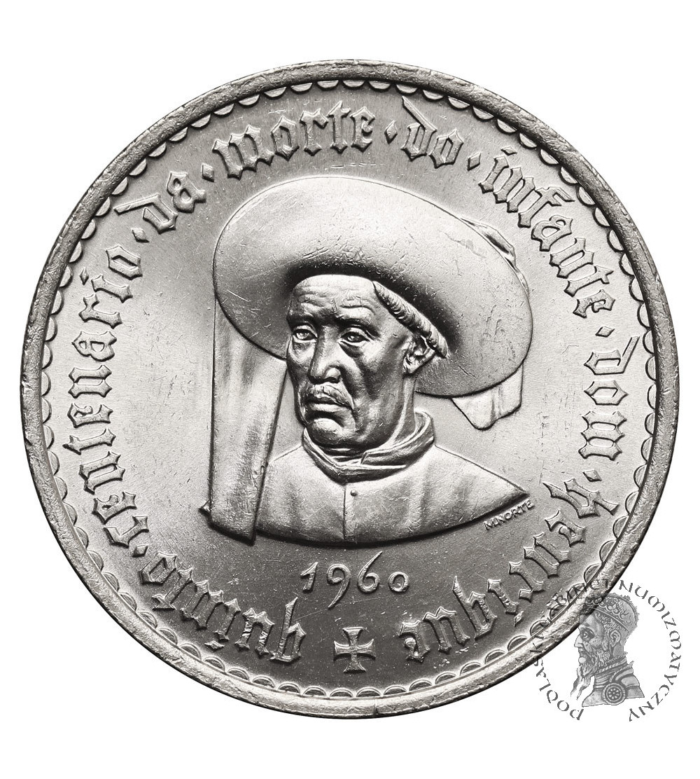 Portugalia. 20 Escudos 1960, 500 Rocznica Śmierci Infanta D. Henrique (Książę Henryk Nawigator)