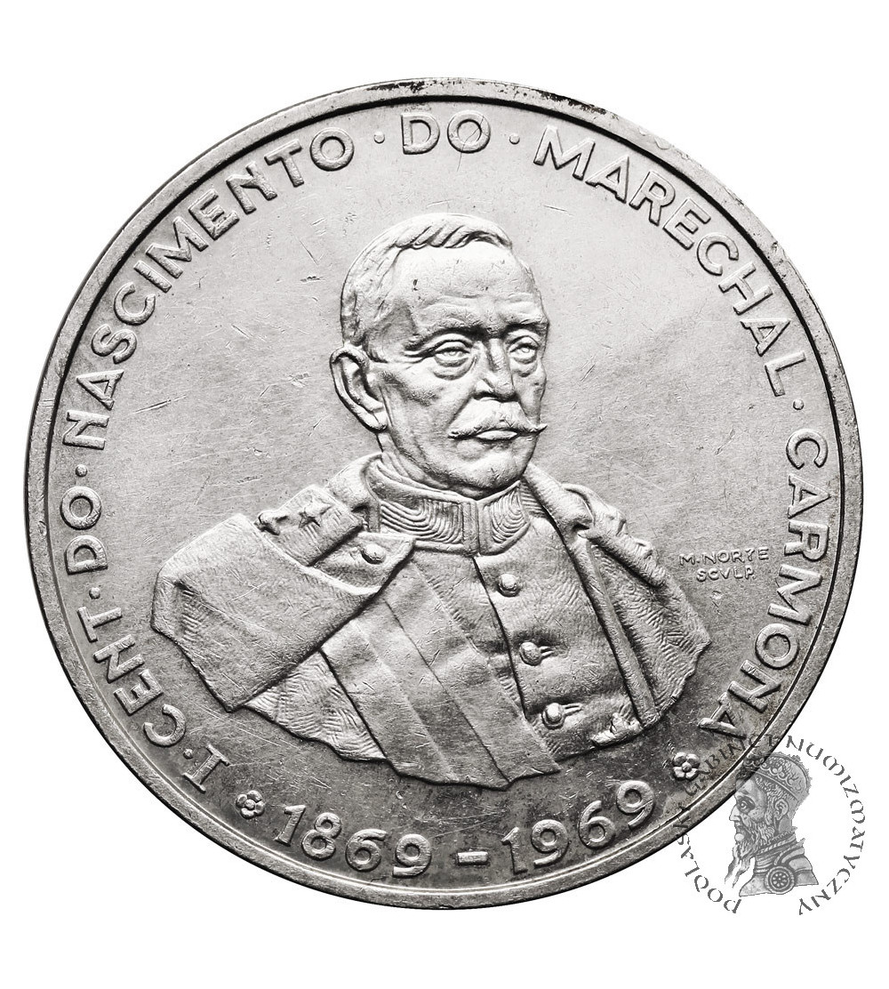 Portugal. 50 Escudos 1969, Centenary of the birth of Marechal Carmona