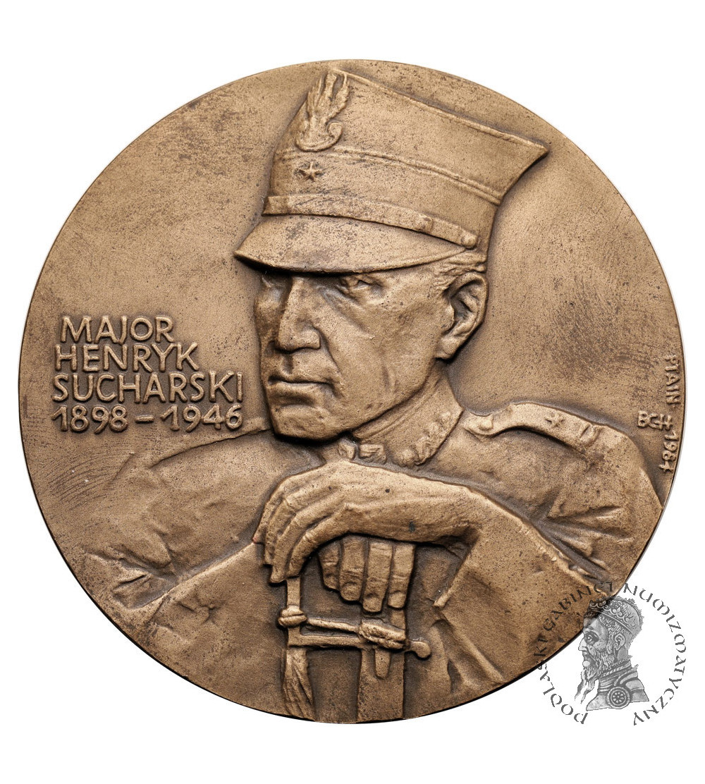 Poland, PRL (1952-1989). Medal 1984, Major Henryk Sucharski 1898-1946, Westerplatte 1-7.09.1939