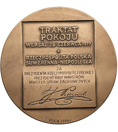 Poland, PRL (1952–1989). Medal 1986. Ignacy Jan Paderewski 1860-1941