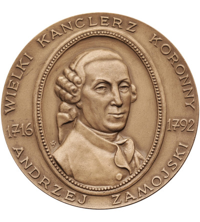 Polska, PRL (1952–1989). Medal 1984, Great Crown Chancellor Andrzej Zamojski 1716-1792, Bieżuń