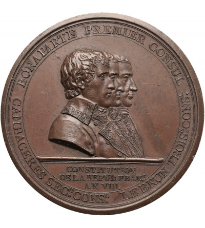 Francja. Napoleon I Bonaparte, medal 1800 upamiętniający Kolumnę Honorową Departamentu Sekwany