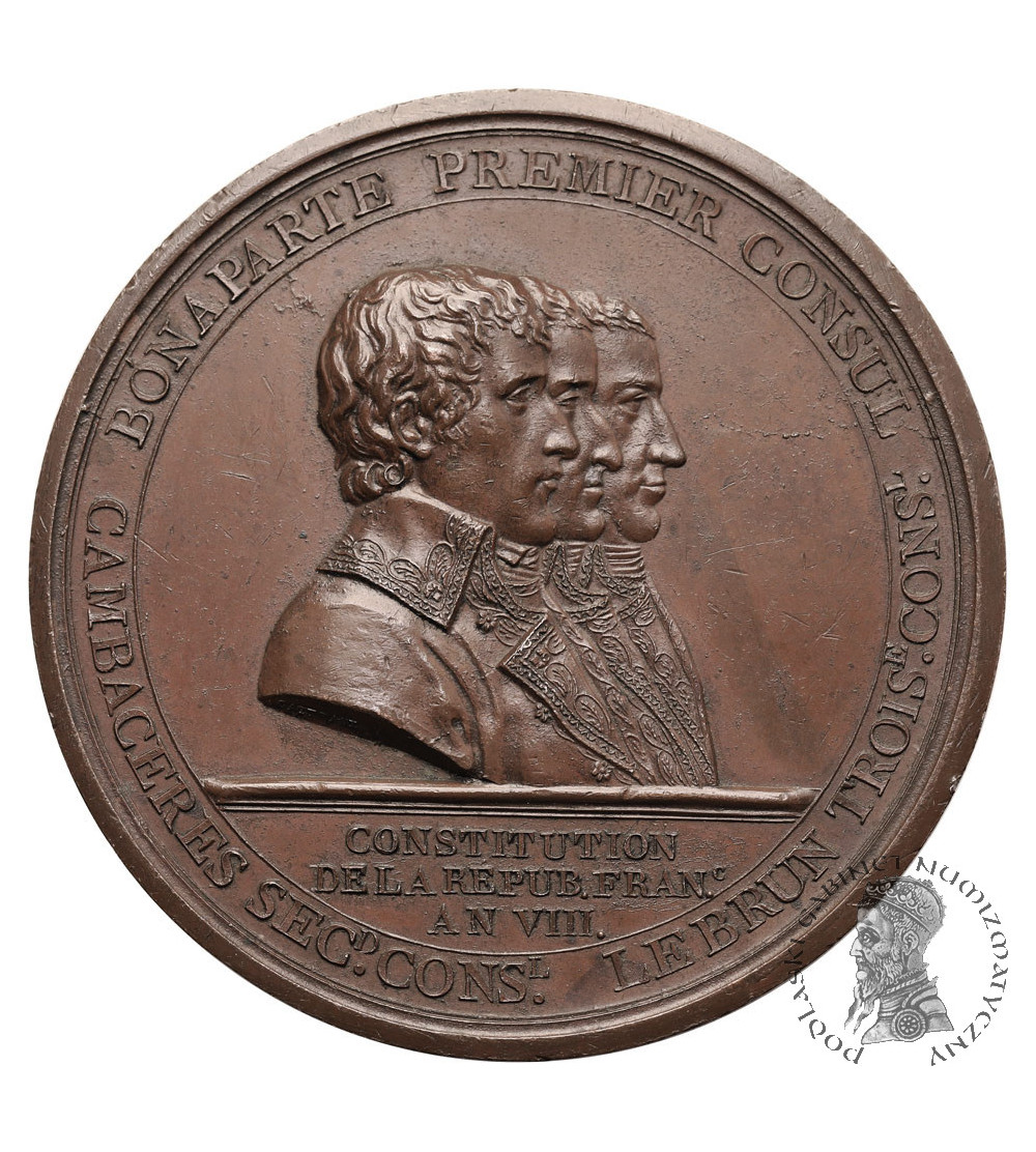 Francja. Napoleon I Bonaparte, medal 1800 upamiętniający Kolumnę Honorową Departamentu Sekwany