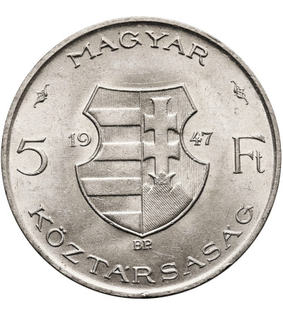 Hungary. 5 Forint 1947, Lajos Kossuth