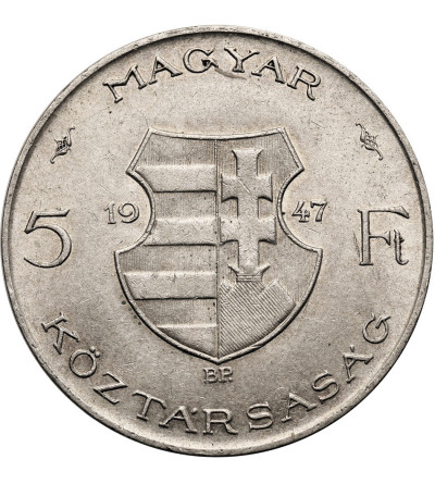 Hungary. 5 Forint 1947, Lajos Kossuth