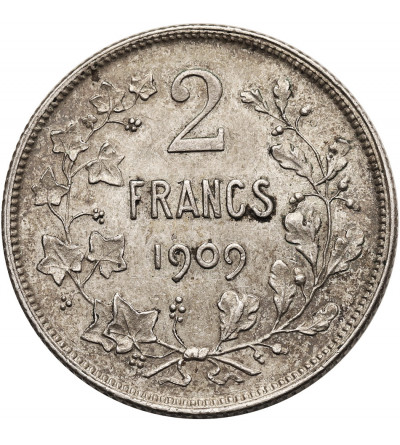 Belgium, Léopold II (1865-1909). 2 Francs 1909