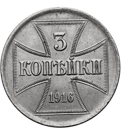 Poland (OST) 3 Kopeks 1916 A, Berlin