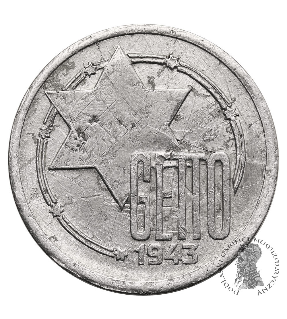 Polska. Getto w Łodzi. 10 Mark 1943, Łodzi - aluminium