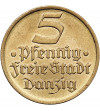 Gdansk, (Danzig / Free City of Gdansk). 5 Pfennig 1932, Turbot