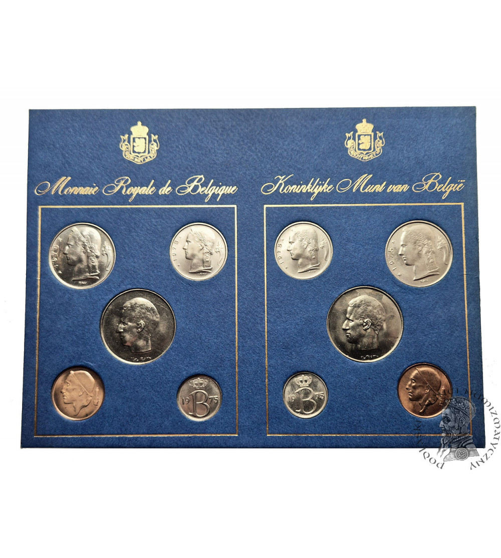 Belgium. Annual Mint Set (FDC / BU Set) 1975, BELGIE / BELGIQUE - 10 pcs