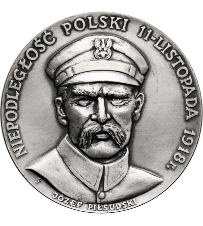 Polska, PRL (1952–1989). Medal 1984, Niepodległość Polski 11 listopada 1918 r., Józef Piłsudski, Legiony Polskie 1914