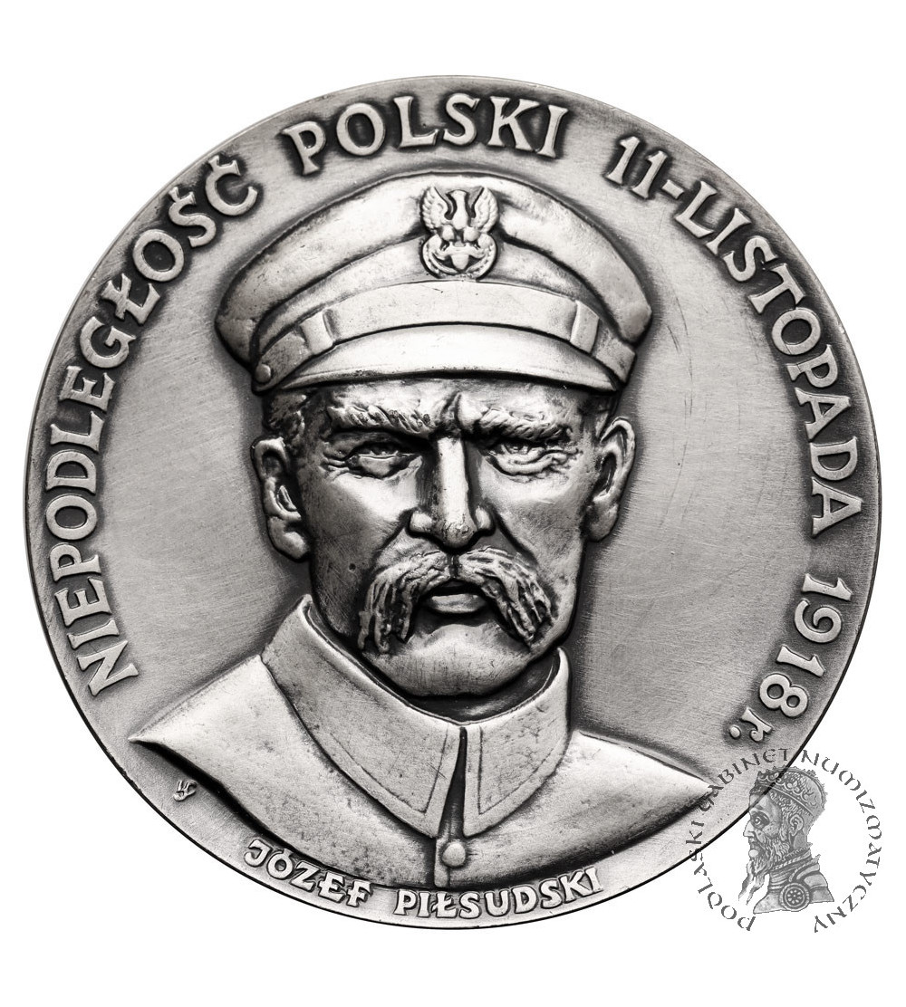 Polska, PRL (1952–1989). Medal 1984, Niepodległość Polski 11 listopada 1918 r., Józef Piłsudski, Legiony Polskie 1914