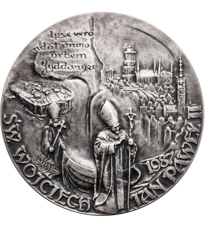 Polska, PRL (1952–1989). Medal 1987, Św. Wojciech / Jan Paweł II