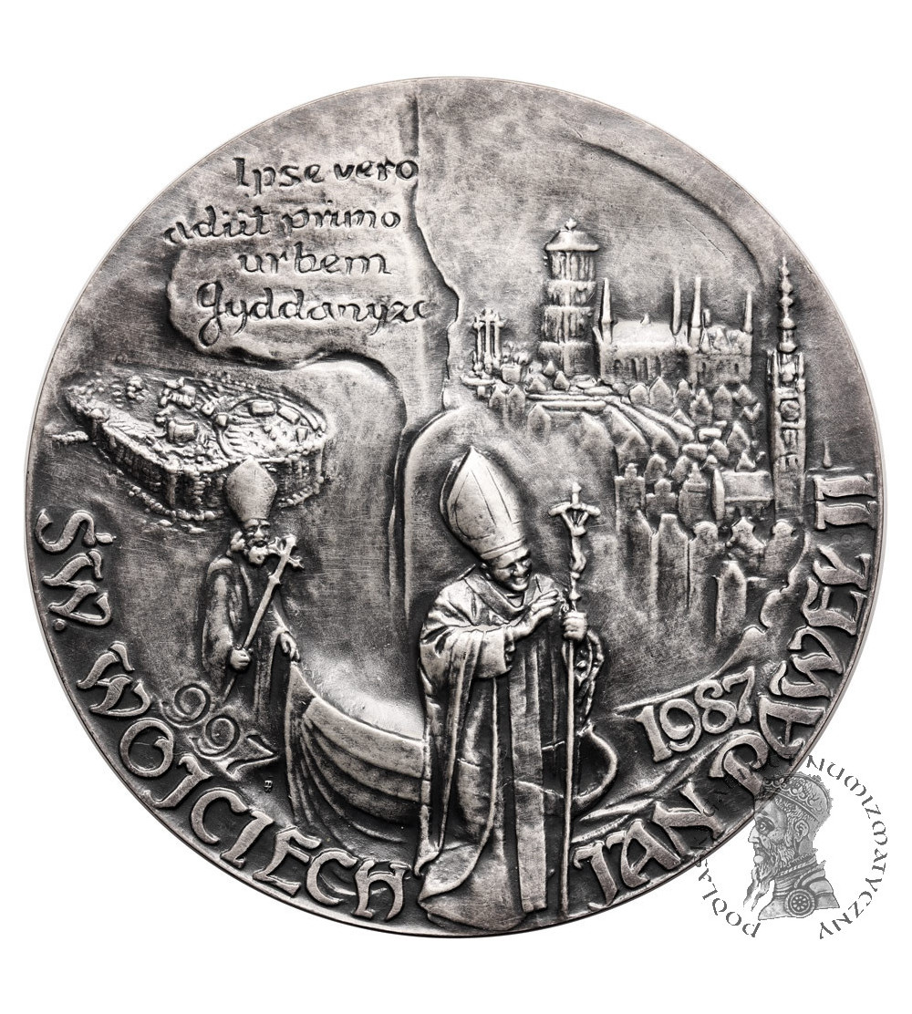 Polska, PRL (1952–1989). Medal 1987, Św. Wojciech / Jan Paweł II