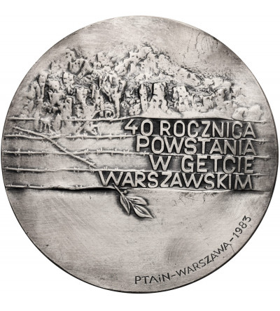 Polska, PRL (1952–1989). Medal 1983, 40 Rocznica Powstania w Getcie Warszawskim