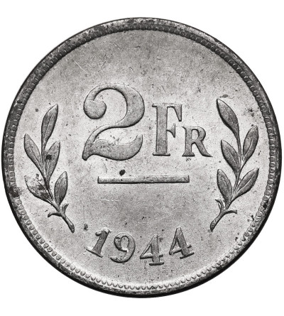 Belgium, King Leopold III (1934-1951), Allied Occupation Coinage. 2 Francs 1944