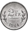 Belgium, King Leopold III (1934-1951), Allied Occupation Coinage. 2 Francs 1944