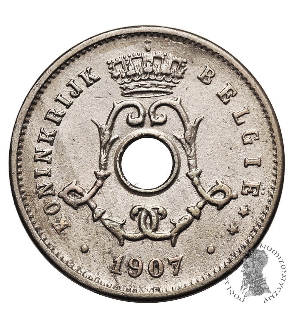 Belgia, Leopold II (1865-1909). 5 Centimes 1907, BELGIE