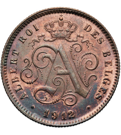 Belgia, Albert I (1909-1934). 2 Centimes 1912