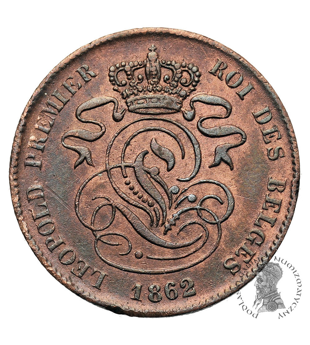 Belgia, Leopold I (1831-1865). 2 Centimes 1862