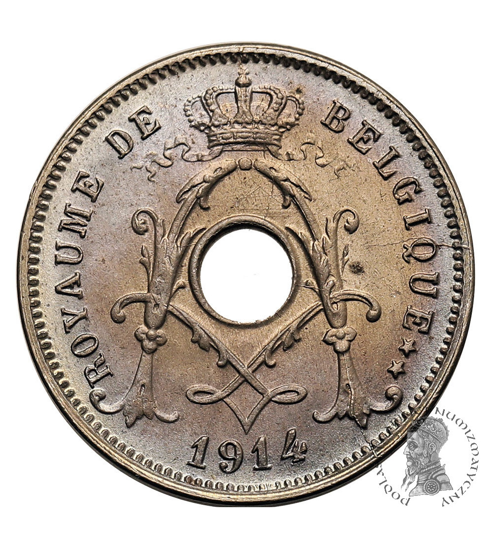 Belgia, Albert I (1909-1934). 5 Centimes 1914, BELGIQUE