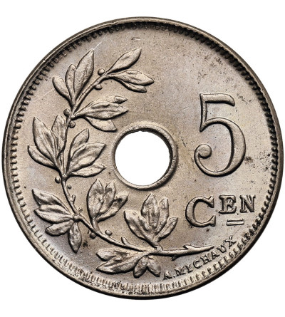 Belgia, Albert I (1909-1934). 5 Centimes 1921/11, BELGIE