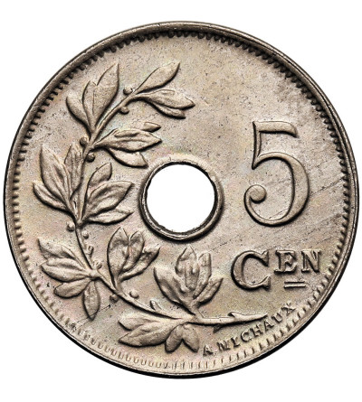 Belgia, Albert I (1909-1934). 5 Centimes 1910, BELGIE