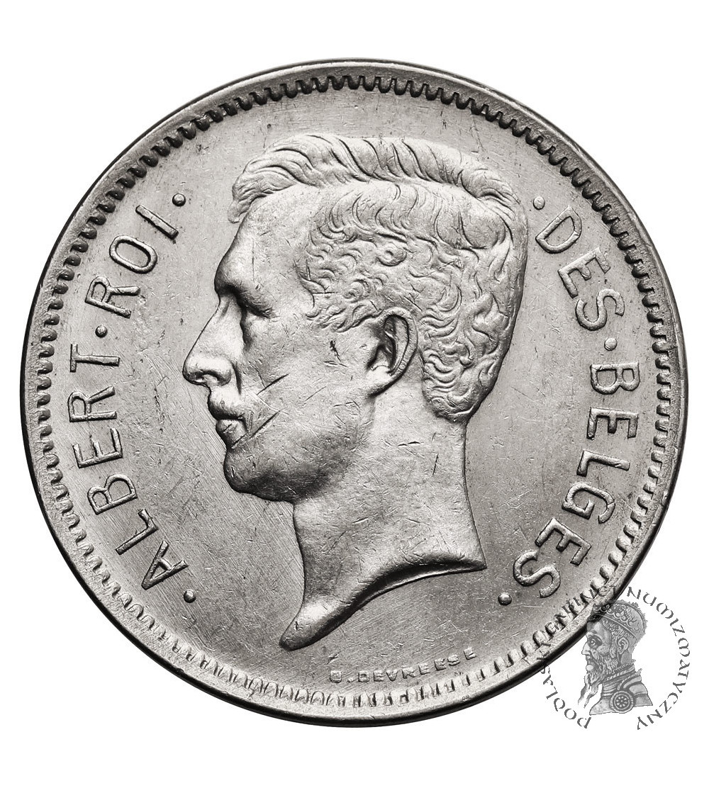 Belgia, Leopold I (1831-1865). 5 franków 1932, BELGES