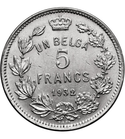 Belgia, Leopold I (1831-1865). 5 franków 1932, BELGES