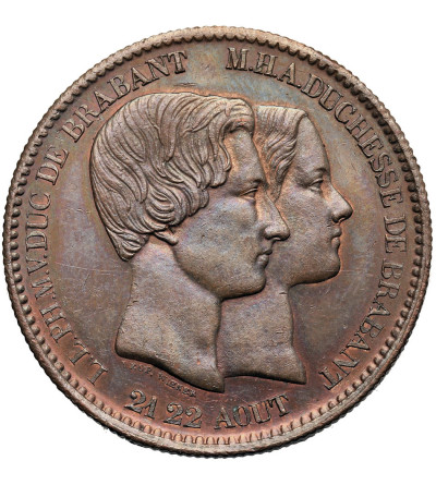 Belgium, Leopold I (1831-1865). 10 Centimes 1853, Marriage of the Duke of Brabant and Archduchess Marie Henrietta