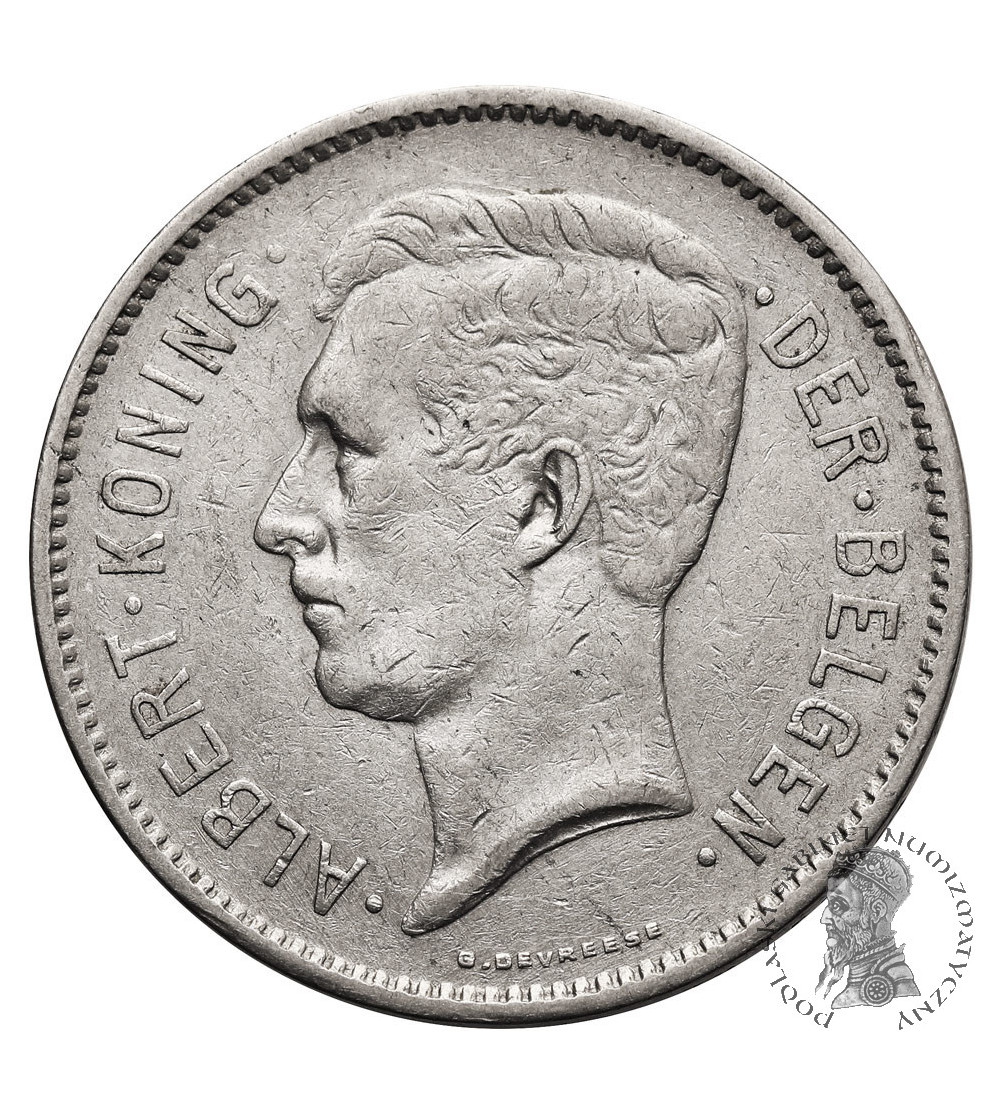 Belgia, Leopold I (1831-1865). 5 franków 1932, BELGEN