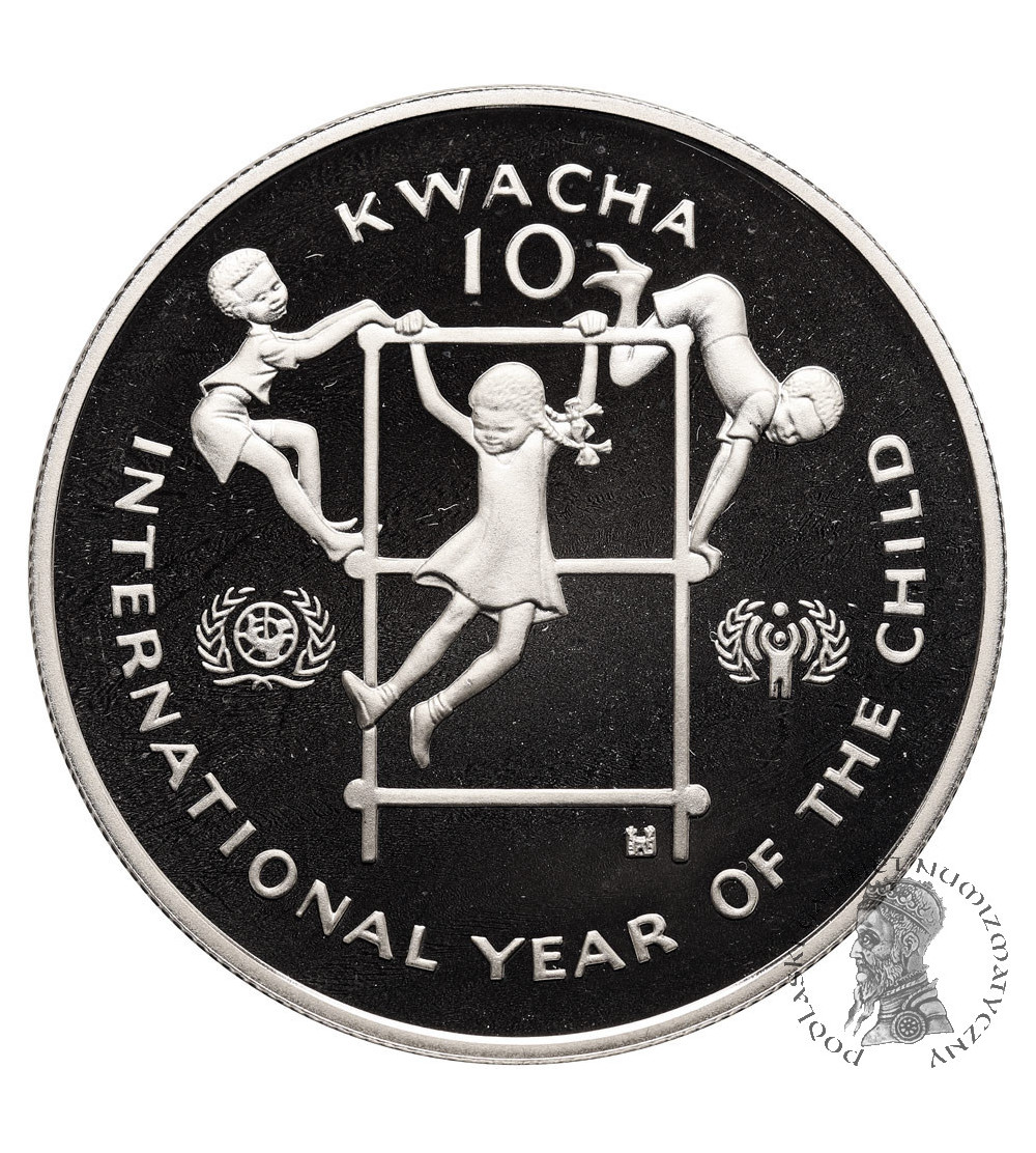 Zambia. 10 Kwacha 1980, International Year of the Child - Proof