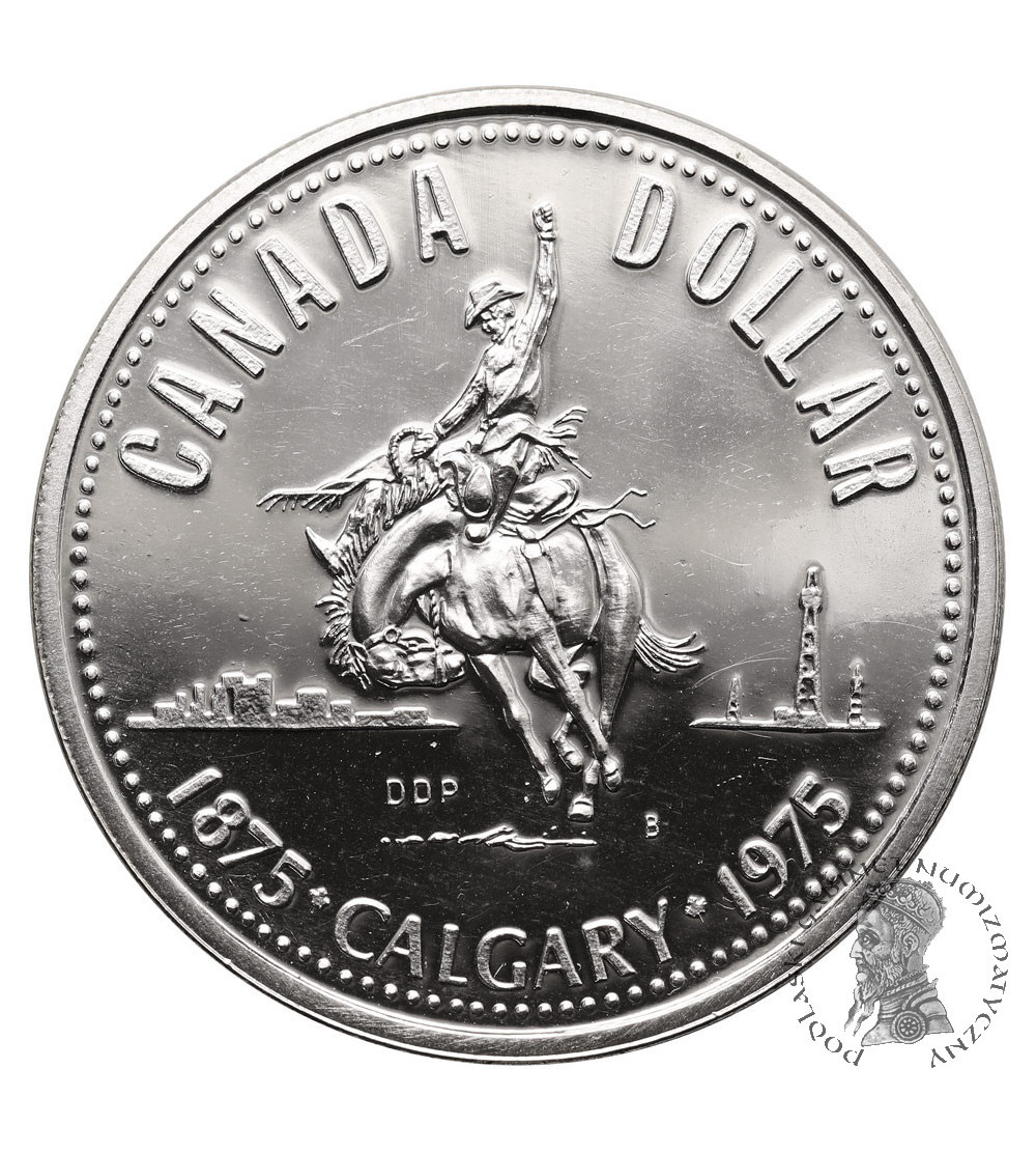 Canada. Dollar 1975, 100th anniversary of the City of Calgary