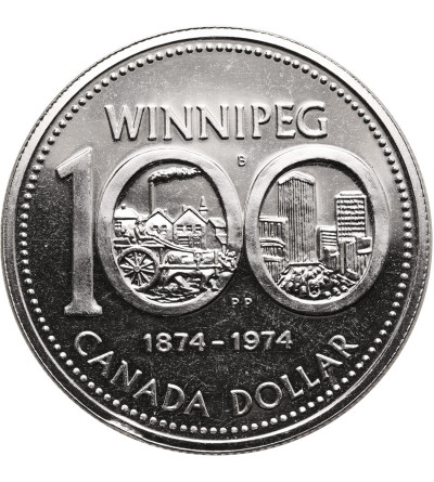 Canada. 1 Dollar 1974, 100th Anniversary of the City of Winnipeg