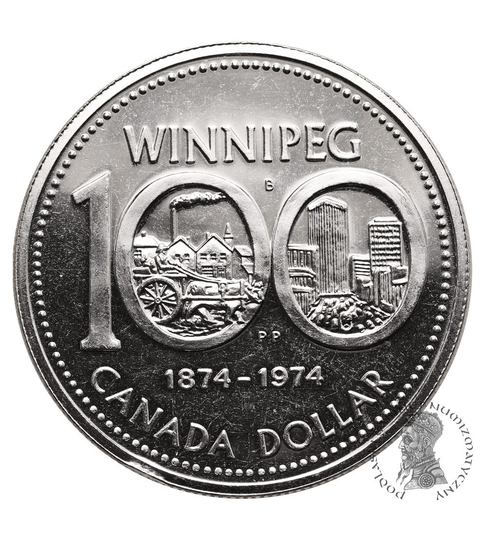 Canada. 1 Dollar 1974, 100th Anniversary of the City of Winnipeg