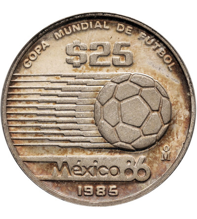 Mexico. 25 Pesos 1985, World Cup Mexico 1986 - Proof