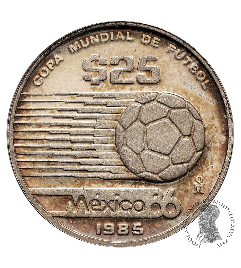 Mexico. 25 Pesos 1985, World Cup Mexico 1986 - Proof