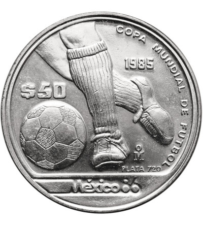 Mexico. 50 Pesos 1985, World Cup - Mexico 1986