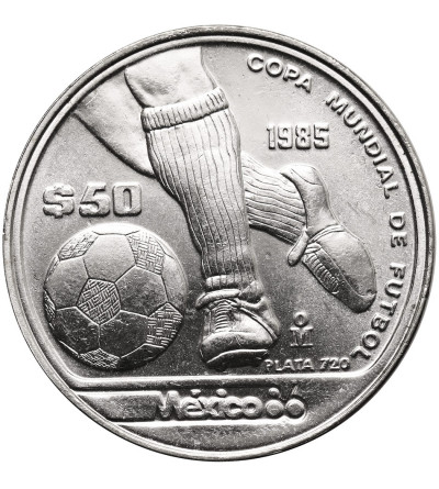 Mexico. 50 Pesos 1985, World Cup - Mexico 1986