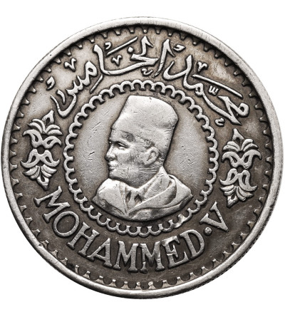 Maroko, Sułtan Mohammed V (1955-1957). 500 franków AH 1376 / 1956 AD