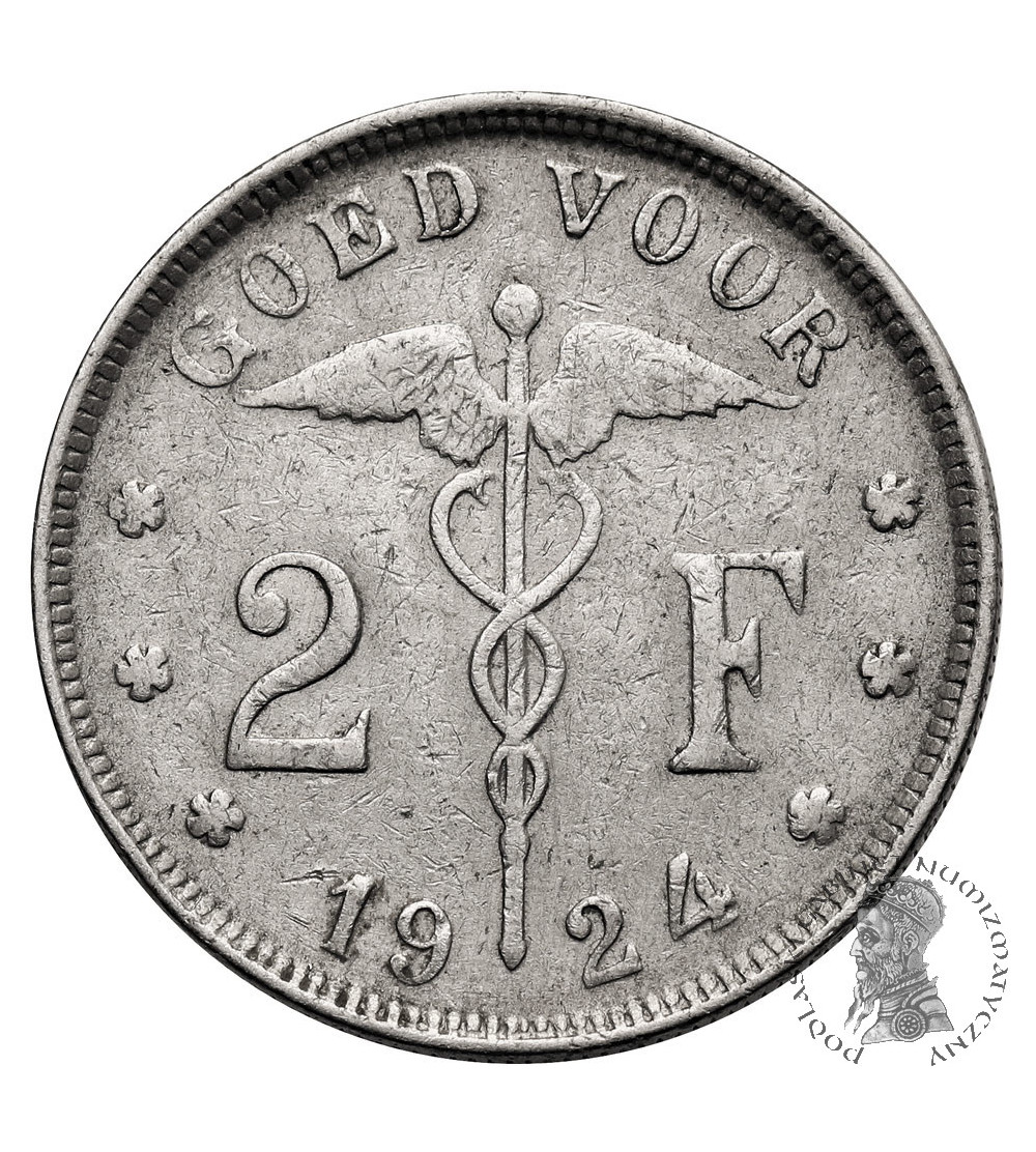 Belgium, Albert I (1909-1934). 2 Francs 1924, BELGIE