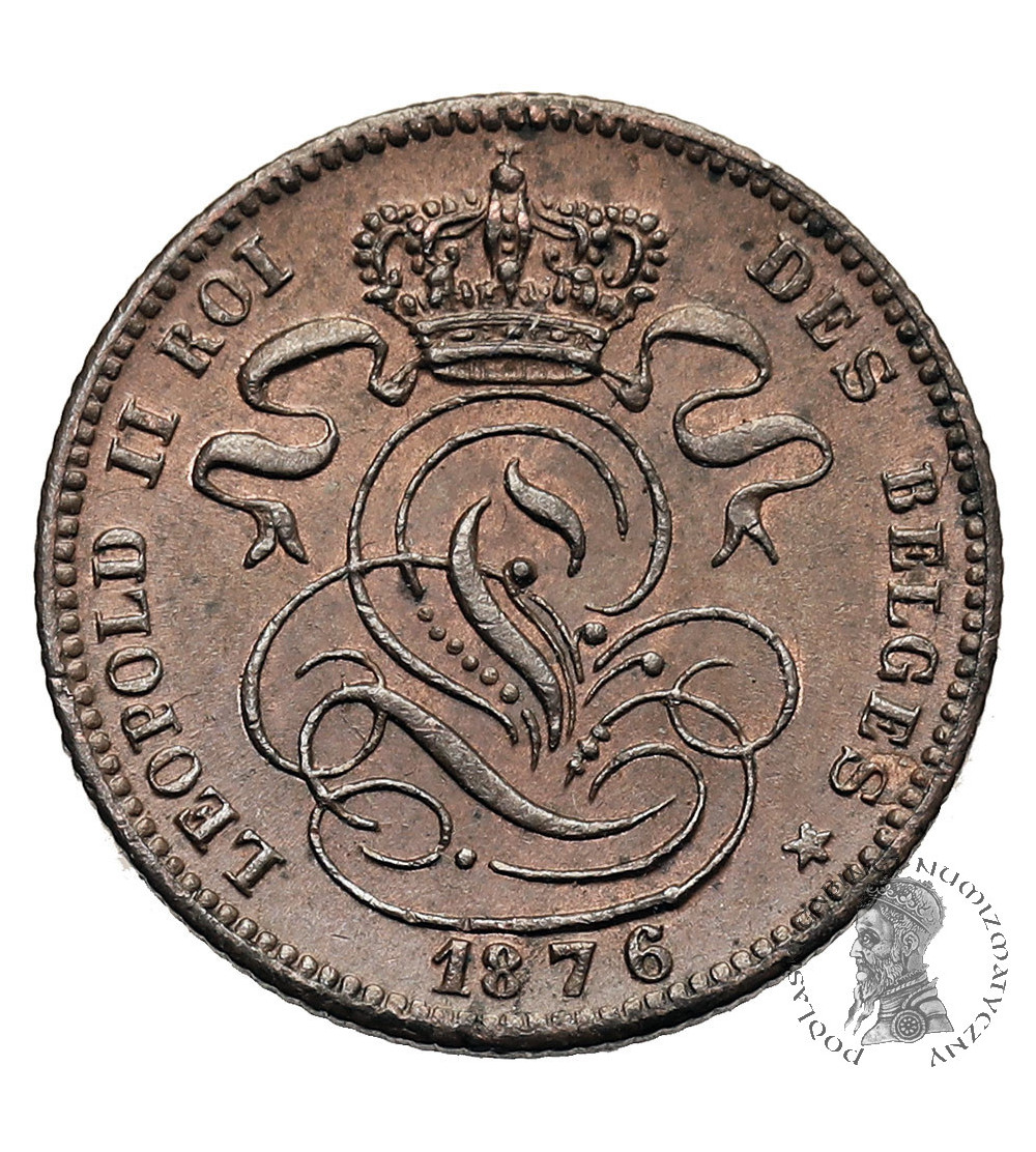 Belgia, Leopold II (1865-1909). 1 Centime 1876