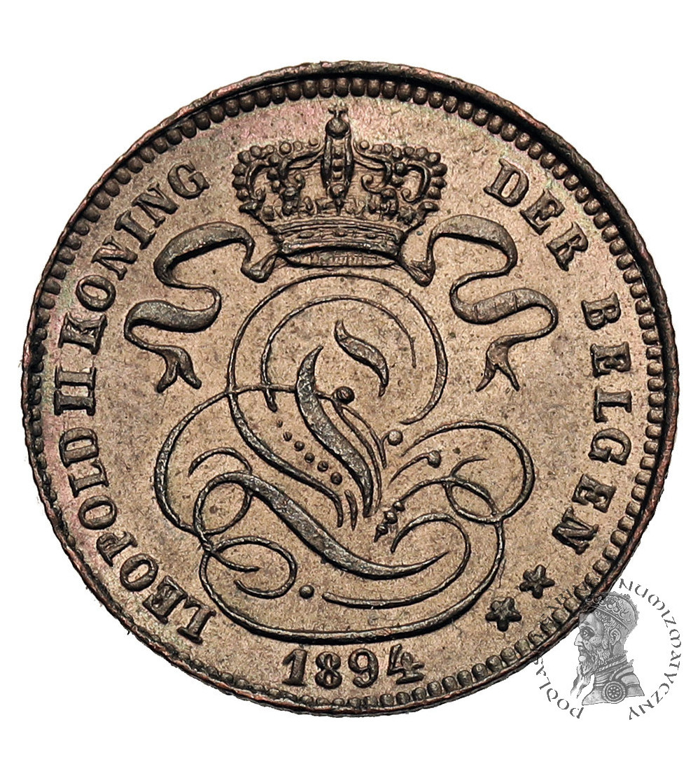 Belgia, Leopold II (1865-1909). 1 Centime 1894