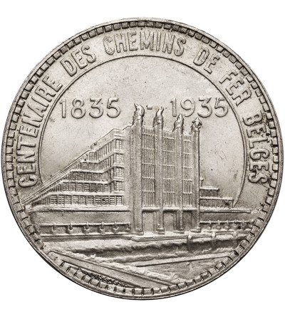 Belgium, Leopold III (1934-1951). 50 Francs 1935, Brussels Exposition and Railway Centennial